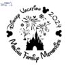 2024 Disney Castle Vacation Silhouette in SVG