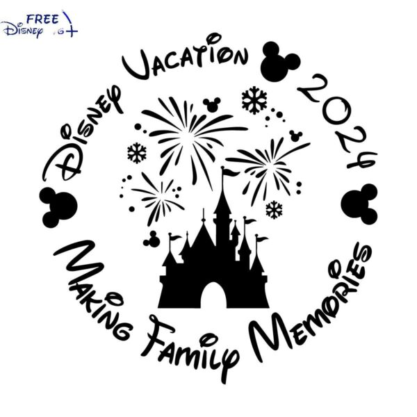 2024 Disney Castle Vacation Silhouette in SVG