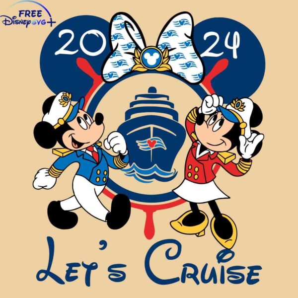 2024 Disney Cruise Mickey Minnie Captain SVG