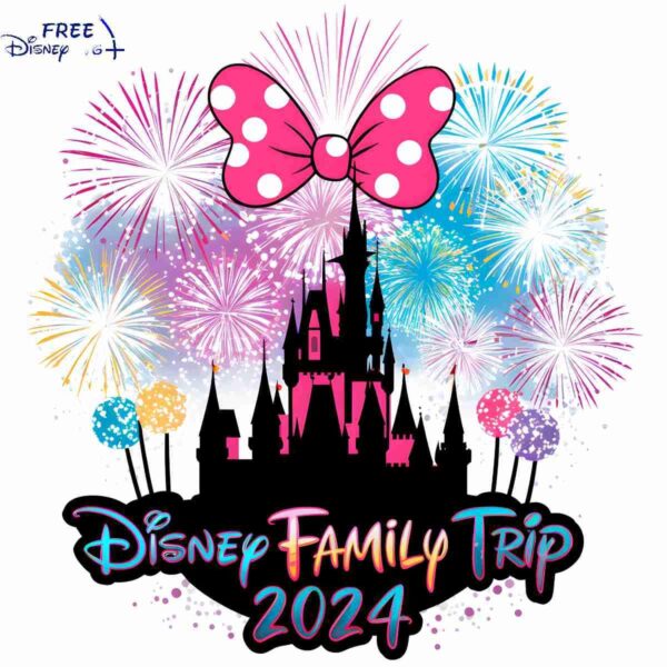 2024 Disney Family Trip Magical Castle Fireworks SVG