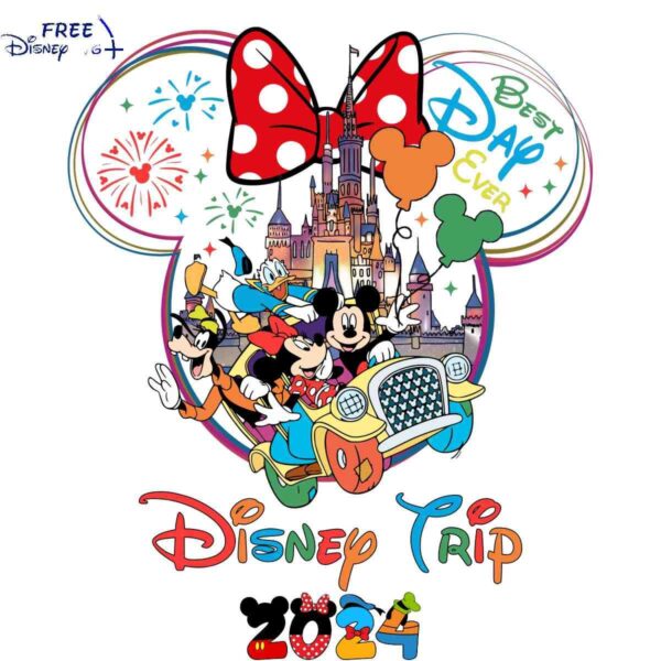 2024 Disney Trip Minnie Ears Castle SVG