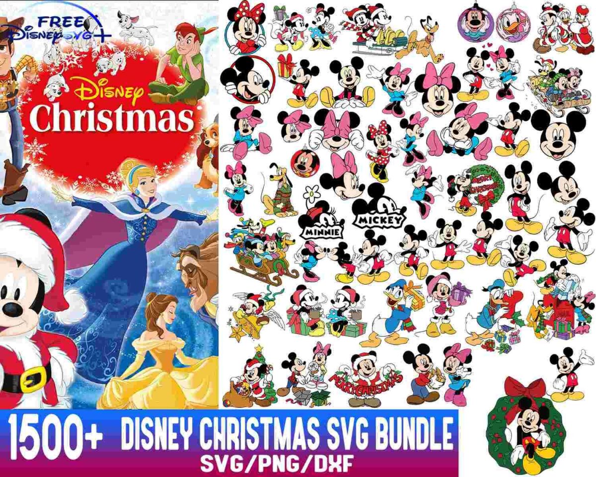 Disney Christmas Bundle Over 1500 Svg Png Files