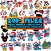 Bundle of Disney Christmas Cartoon Characters in SVG Format