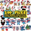 Bundle of Disney Christmas Cartoon Characters SVG