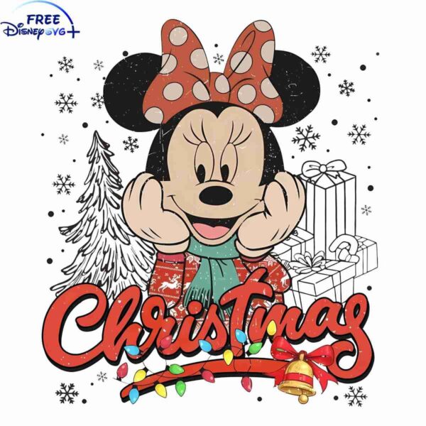 Charming Minnie Mouse Christmas SVG Download