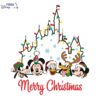 Cheerful Disney Friends Castle SVG for Christmas