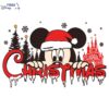 Cheerful Mickey Xmas Disney Castle SVG Design