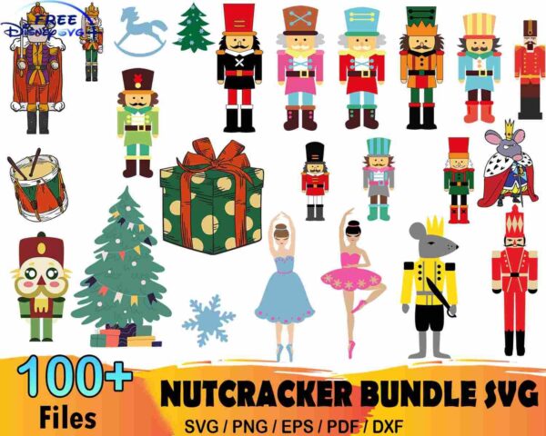 Christmas Nutcracker SVG Bundle with 100 Files