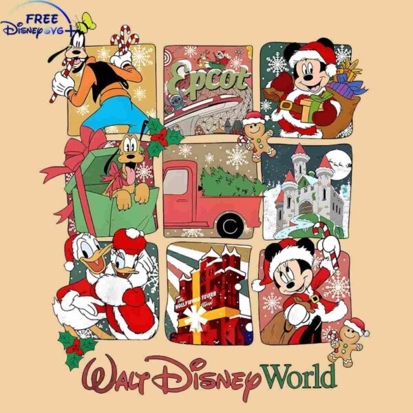 Classic Disney World Christmas Mickey Friend SVG