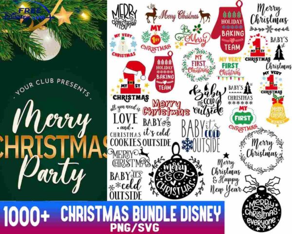 Exclusive Christmas Bundle with 1000 Festive svgs