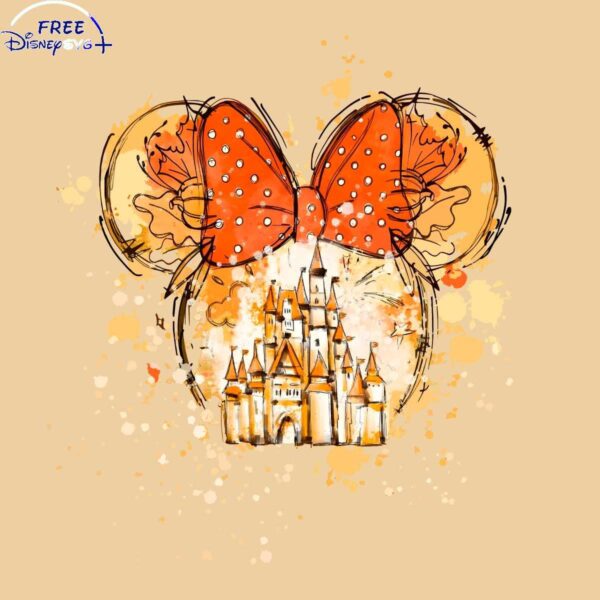 Disney Castle Autumn Joy Minnie Mouse SVG PNG Download