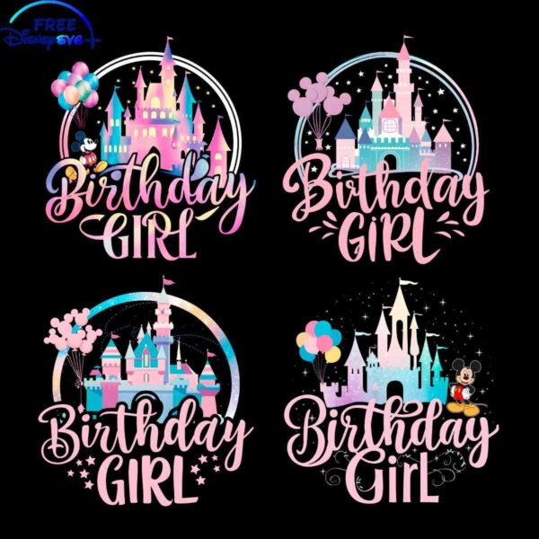 Disney Castle Birthday Girl PNG Collection