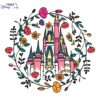 Disney Castle Floral Svg Png for Cricut Sublimation