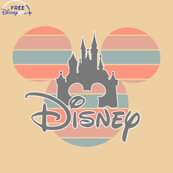 Disney Castle Vintage Mickey Ear Graphic Designs Svg Files