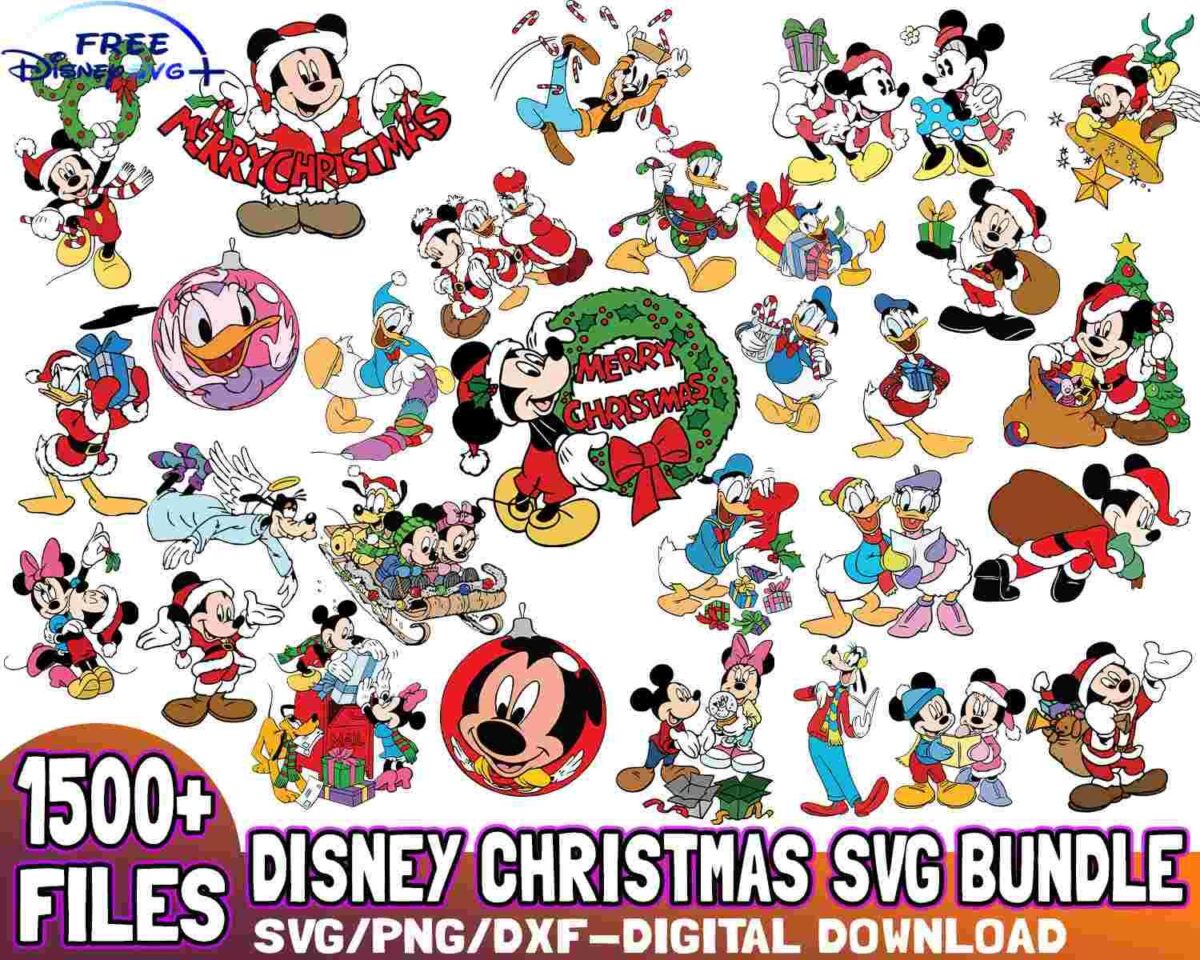 Disney Christmas Bundle Over 1500 Svg Png Files