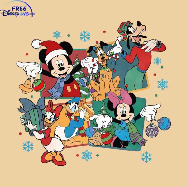 Disney Christmas Friends SVG Lights