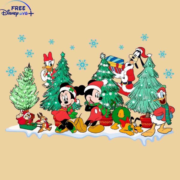 Disney Christmas Tree with Mickey and Pals PNG