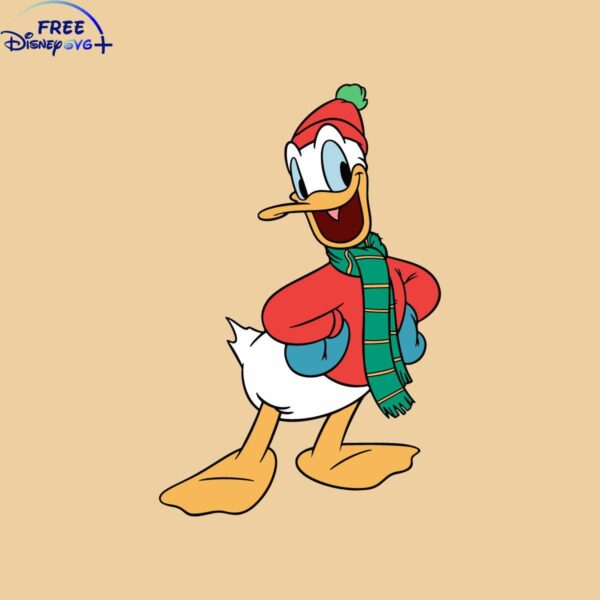 Disney Donald Duck Christmas SVG Cut File