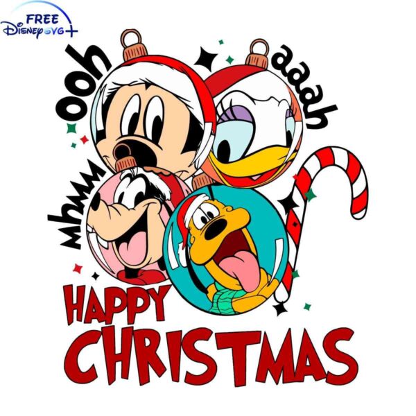 Disney Friends Festive Christmas Ornaments SVG