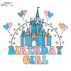 Disney Girl Castle Vintage Happy Birthday Svg File