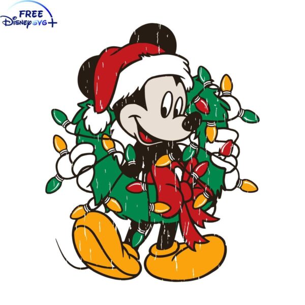 Disney Mickey Mouse Holiday Wreath SVG