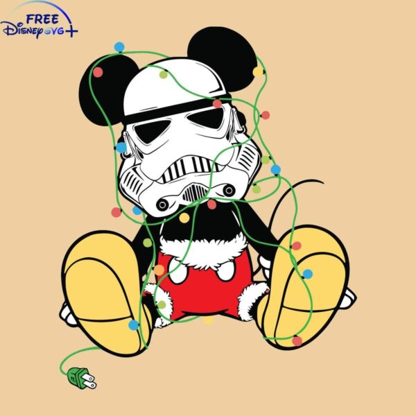 Disney Mickey Mouse Stormtrooper Holiday Lights SVG