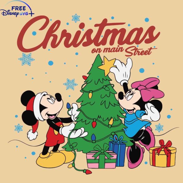 Disney Mouse SVG Festive Christmas Main Street