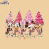 Disney Pink Christmas Tree SVG Image with Mickey and Friends