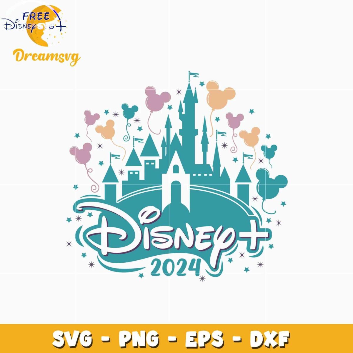 Enchanting Disney 2024 Castle Balloons in SVG