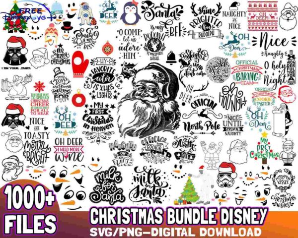 Exclusive Christmas Bundle with 1000 Festive svgs