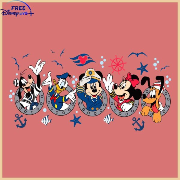 Explore Disney Cruise with Mickey Friends SVG