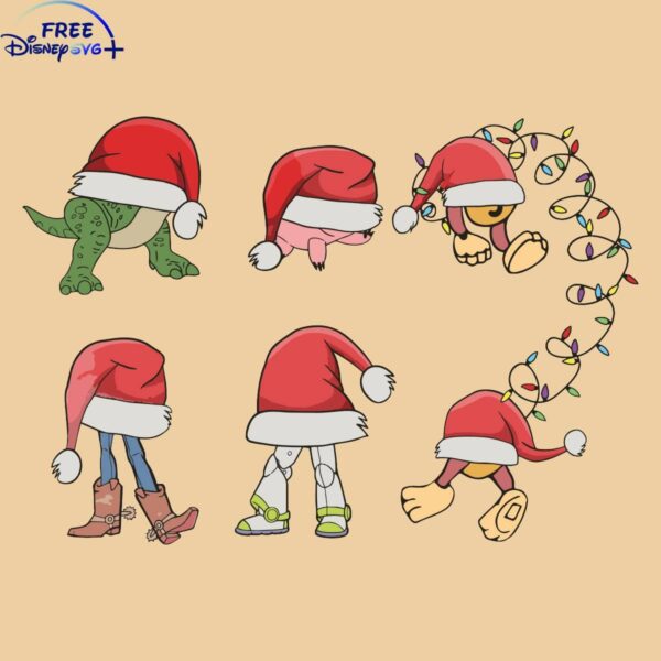 Festive Disney Toy Story Characters SVG for Christmas