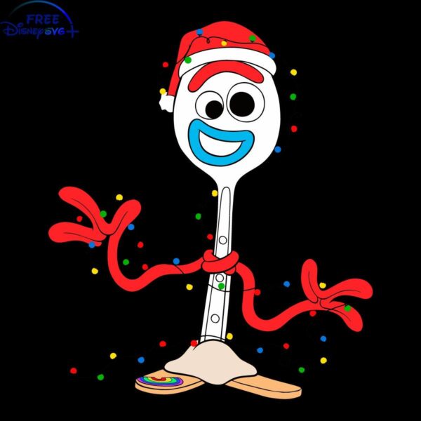 Festive Forky Christmas Lights SVG for Disney Toy Story