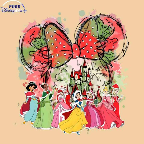 Get Festive with Disney Princess Castle Christmas PNG Sublimation