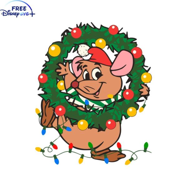 Gus Gus Christmas Wreath SVG Files for Disney Cinderella