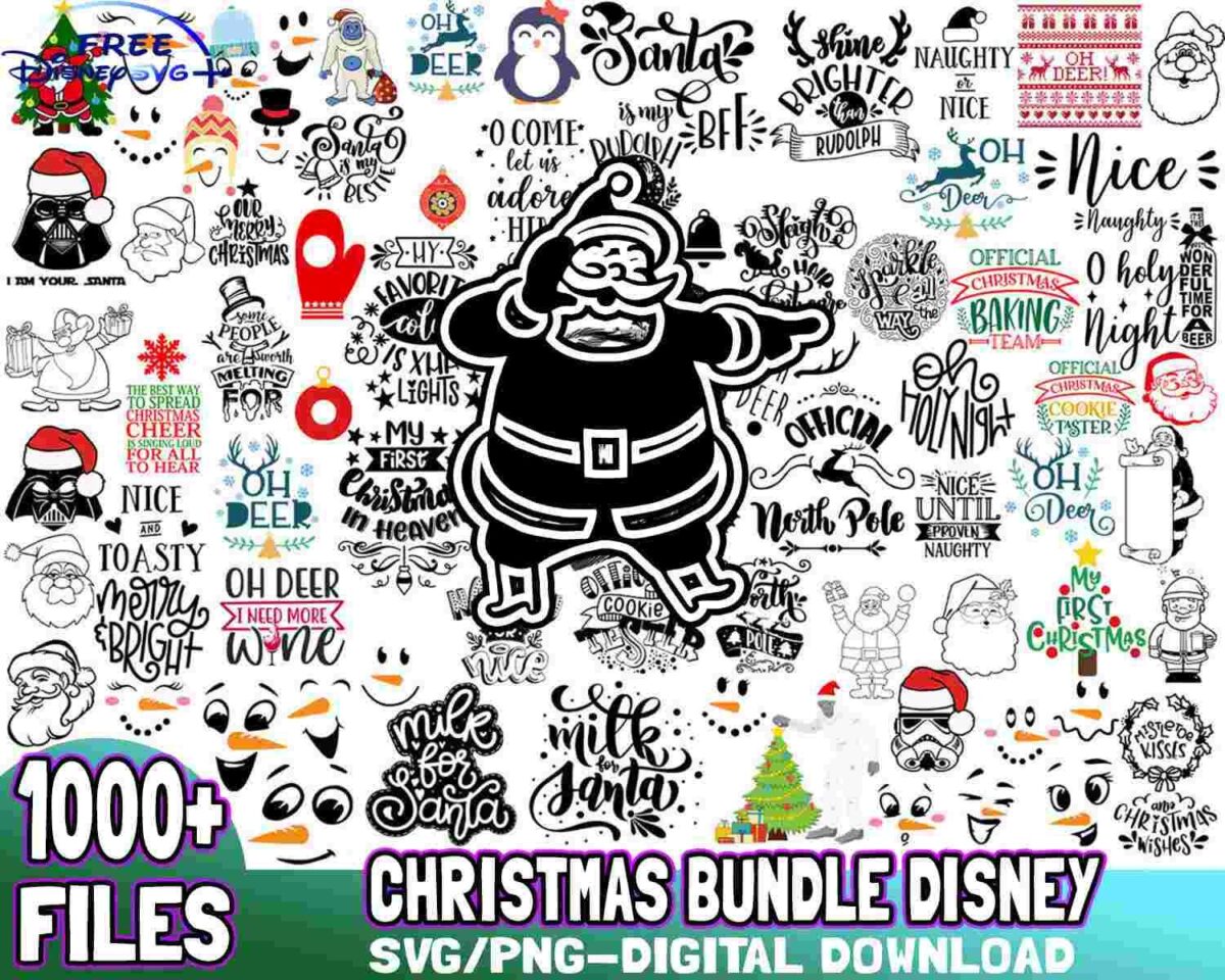 Exclusive Christmas Bundle with 1000 Festive svgs