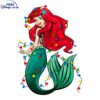 Magical Disney Princess Ariel Christmas Lights PNG Sublimation