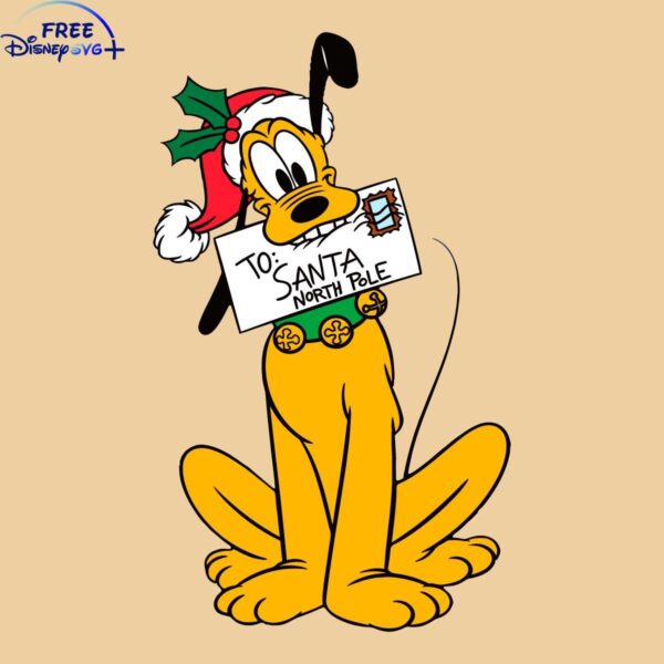 Magical Santa North Pole Disney Pluto Christmas SVG Design