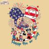 Mickey Friends Celebrate 4th of July with Fireworks at Disney Castle