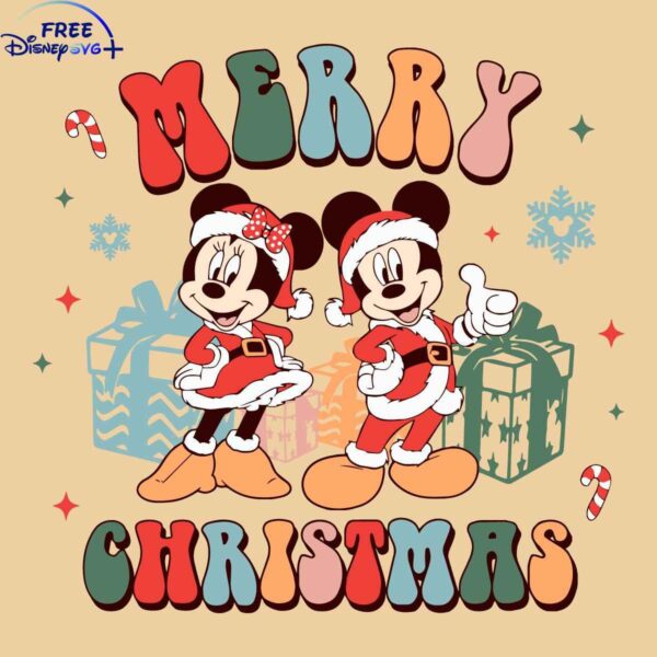 Mickey Minnie Santa SVG Disney Christmas Cheer