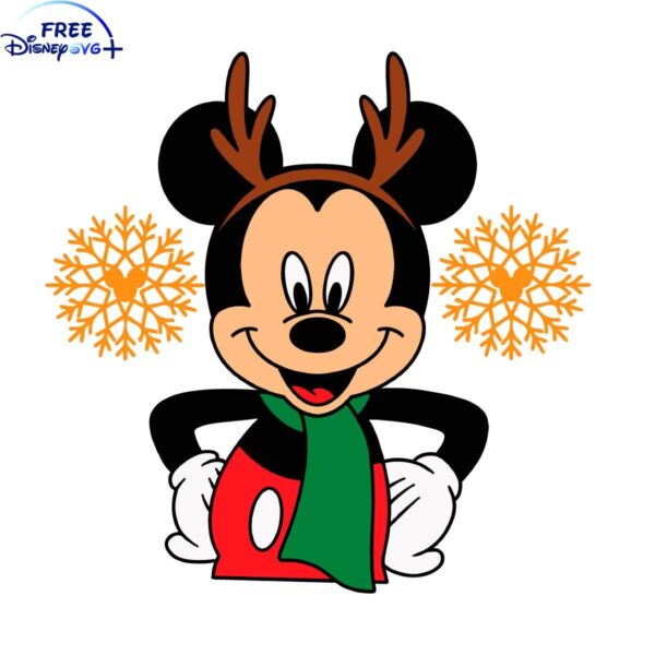 Mickey Mouse Christmas Reindeer SVG PNG for Cricut Sublimation