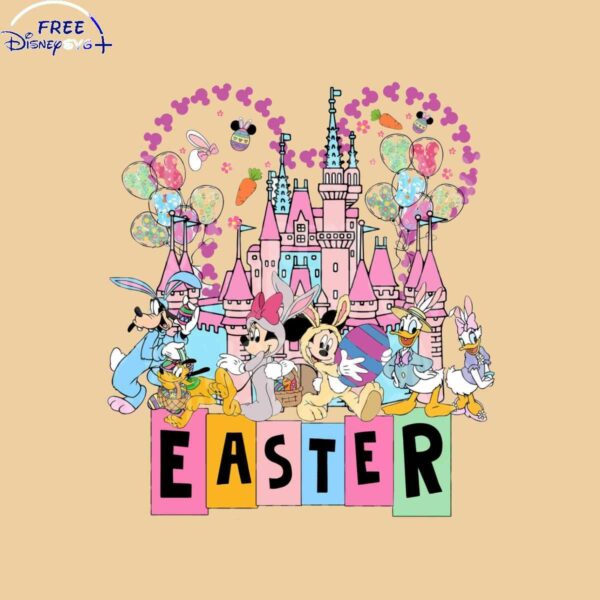 Mickey Mouse Easter Bunny Celebration Disney Castle Svg