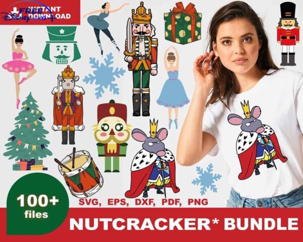 Over 100 Festive Nutcracker and Christmas SVG Bundle