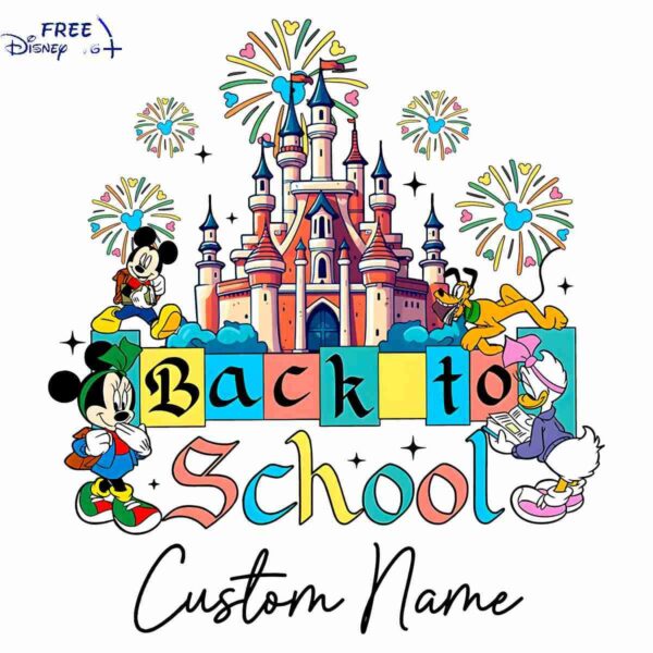 Personalized Disney Castle Back To School PNG