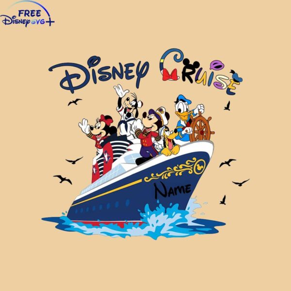 Personalized Disney Cruise Mickey Pals SVG