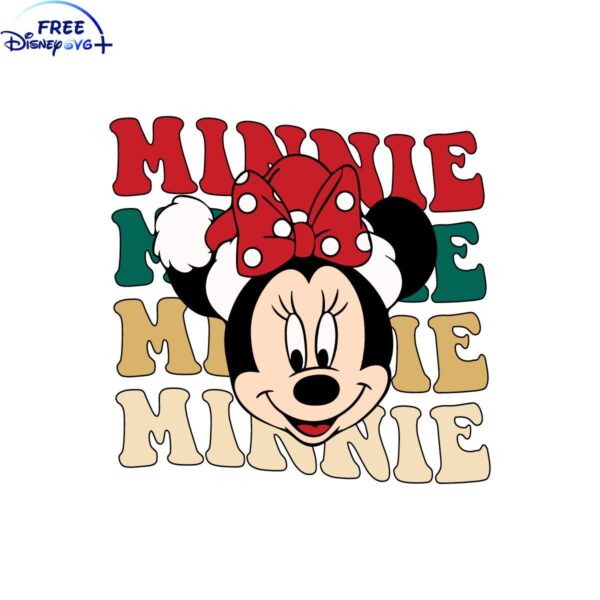 Retro Disney Xmas Minnie Mouse SVG for Cricut