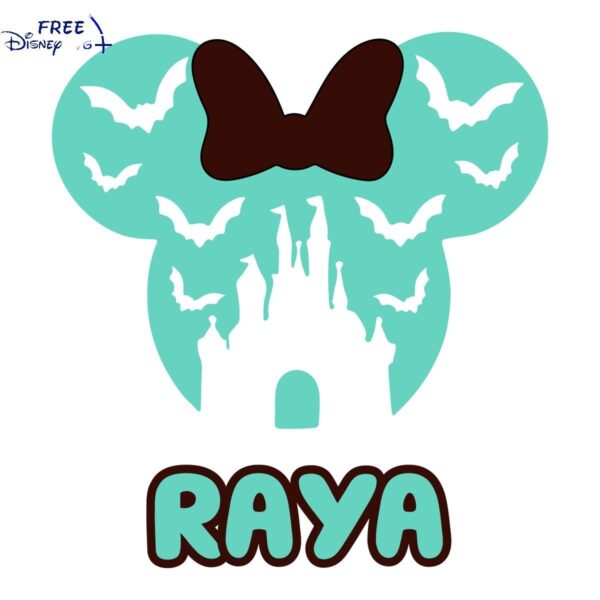 Spooky Disney Castle Graphic Designs Minnie Halloween Raya SVG Files