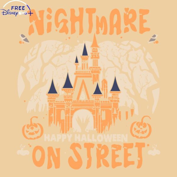 Spooky Disney Castle Halloween Nightmare On Street SVG