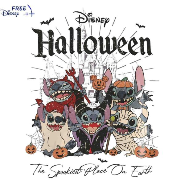 Spooky Disney Stitch Castle SVG Halloween Download