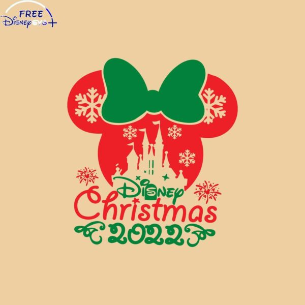 Top Christmas Design Minnie Disney Castle SVG Files